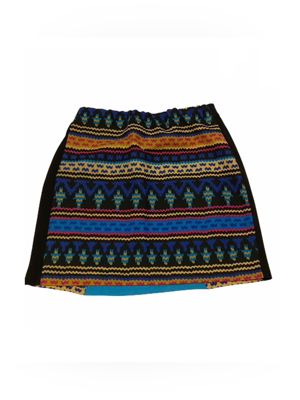 Renee London abstract tribal‎ print skirt M/L runs small! festival boho edgy